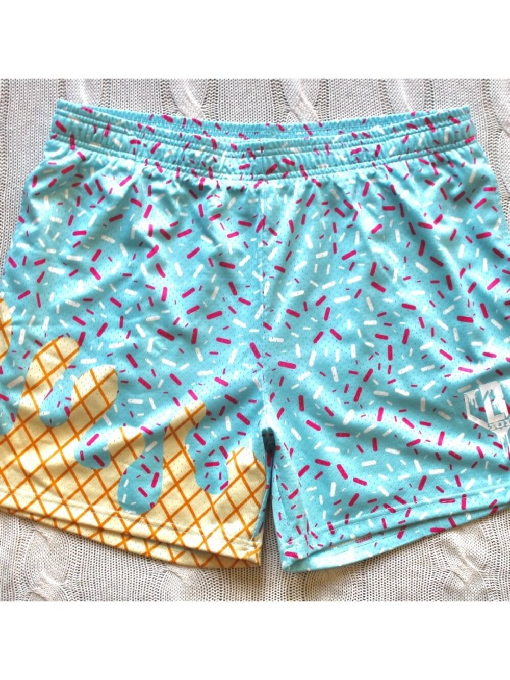 BL 101 Baseball Lifestyle Cotton Candy Ice Cream Shorts, Men's Size XL